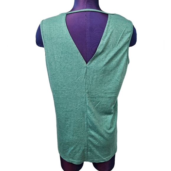 NWT Poetsky Aqua Keyhole Sleeveless Top Size Large‎ Women's - Picture 4 of 7
